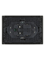 FORTE&PIANO Розетка 2-местная с заземлением без защитных шторок безвинтовое крепление 16А FP324 серый IEK FP-R21-16-1-K03