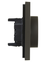 FORTE&PIANO Розетка 2-местная с заземлением без защитных шторок безвинтовое крепление 16А FP324 серый IEK FP-R21-16-1-K03