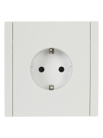FORTE&PIANO Розетка 1-местная с заземлением с защитными шторками безвинтовое крепление 16А FP213 белый IEK FP-R14-16-1-K01