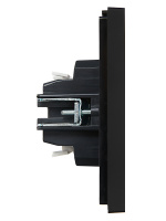 FORTE&PIANO Выключатель 1-клавишный 10А FP101 черный IEK FP-V10-0-10-1-K02