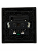 FORTE&PIANO Розетка 1-местная с заземлением без защитных шторок безвинтовое крепление 16А FP114 черный IEK FP-R11-16-1-K02