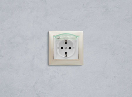 VALENA Розетка с заземлением с крышкой со шторками белая Legrand/Daccord 774220