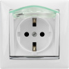 VALENA Розетка с заземлением с крышкой со шторками белая Legrand/Daccord 774220