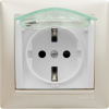 VALENA Розетка с заземлением с крышкой со шторками белая Legrand/Daccord 774220