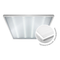 Светильник светодиодный ДВО-40w 595х595х19 4000К 3100Лм c блоком аварийного питания 1ч призма IP40 FERON AL2119 51161