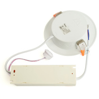 Светильник светодиодный ДВО-9w 6500К 720Лм с БАП 3ч. в пластиковом корпусе белый Feron FERON AL1528 48984