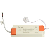 Светильник светодиодный ДВО-9w 6500К 720Лм с БАП 3ч. в пластиковом корпусе белый Feron FERON AL1528 48984