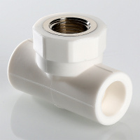 Тройник комбинированный 25 х 3/4' ВР полипропиленовый PPR белый VALTEC VTp.732.0.02505 PV7322505  