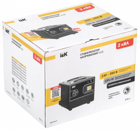 Стабилизатор напр. 1-ф. переносн. 2кВА HUB IEK IVS21-1-002-13