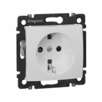 VALENA Розетка с заземлением со шторками в рамку белая Legrand/Daccord 774421