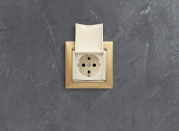 VALENA Розетка с заземлением с крышкой в рамку слоновая кость Legrand/Daccord 774322