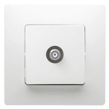 672251 ETIKA Розетка телевизионная TV Звезда белая Legrand/Daccord 