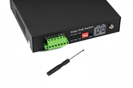 4086 Коммутатор неуправляемый, бесперебойный SKAT 5 портов, PoE+, 1xSFP+, 65 Вт. Бастион 