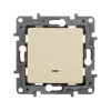 Выключатель одноклавишный, с подсветкой, бежевый, безвинтовые зажимы Legrand/Daccord 672303