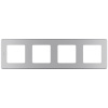 Рамка 4 поста INSPIRIA алюминий Legrand/Daccord 673962