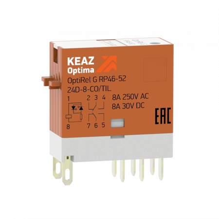 Реле промежуточное OptiRel G RP46-52-24-8-CO/TIL КЭАЗ 281050