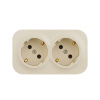 Quteo розетка двойная с заземлением с защитными   шторками - 16 A - 250 В IP 20 - Слоновая кость Legrand/Daccord 782267