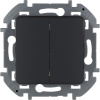 Выключатель двухклавишный INSPIRIA 10 AX 250 В~ антрацит Legrand/Daccord 673623