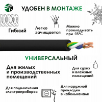 Кабель силовой ВВГнг-LS 3х1.5(А) ТРТС Ореол 00000059694