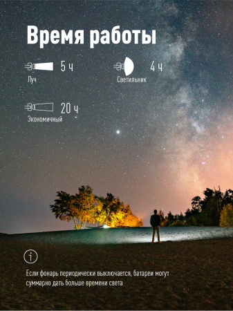 Фонарь налобный аккумуляторный , 3Вт XPE, 5Вт COB, 1200Mah LI-On, зар. Micro USB Космос KOCH5WLi-On