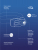 Фонарь налобный аккумуляторный , 3W, аккум. 3.7V 1.2Ah. 180Lm, 8 часов, Космос KocH3WDLith