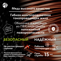 Провод силовой ПуГВ нг(А)  LS 1.5 белый ТРТС Ореол 00000062834 