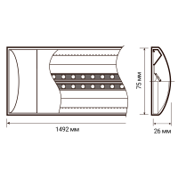 Светильник светодиодный ДПО-50Вт 1500 4000К 4250Лмугол светораспределения 120 град. класс энергоэффективности A+ коэф. пульсации <5 процентов  индекс Ra>80 IP40 JazzWay 5040304A
