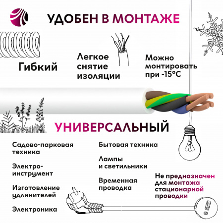 Провод ПВС 4х1 ТРТС Ореол 00000057174 