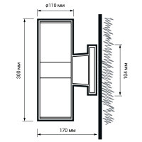 Светильник светодиодный ДБУ-2х9Вт архитектурный   IP65 6500К 1620Лм серый JazzWay 2857941B