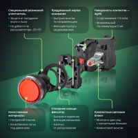 Лампа сигнальная SB5 в сборе модульная 22 мм красная 230-240В АС Systeme Electric SB5AVM4