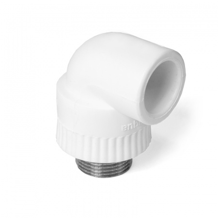 Угольник 20 х 1/2' НР комбинированный, полипропиленовый, белый PRO AQUA PA27008P