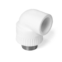 Угольник 20 х 1/2' НР комбинированный, полипропиленовый, белый PRO AQUA PA27008P