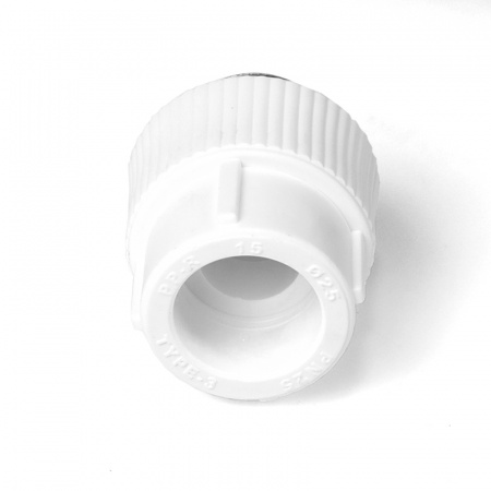 Муфта комбинированная 20 х 1/2' НР полипропиленовая PPR белый PRO AQUA PA23008P