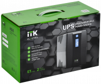 Источник бесперебойного питания Line-interactive 800ВА/480Вт, фаза 1/1, LCD дисплей, с АКБ 1х9AH, USB ITK EET-0800VA-1-001