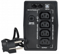 Источник бесперебойного питания Line-interactive 800ВА/480Вт, фаза 1/1, LCD дисплей, с АКБ 1х9AH, USB ITK EET-0800VA-1-001