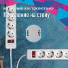Сетевой фильтр ПВС КОСМОС  3х0.75 серый 1.8м с выключателем Космос FKsm1.8m-5g(G)