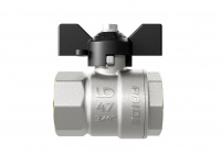 Кран шаровый латунный никелированный 11б27п1 Ду15 Ру40 (1/2') ВР/ВР бабочка LD Pride LD Pride 47.15.В-В.Б LD 47.300.15