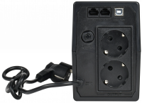 Источник бесперебойного питания Line-interactive 800ВА/480Вт , фаза 1/1, LCD дисплей, с АКБ 1х9AH, USB, Schuko ITK EET-0800VA-1-001-S