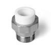 Соединение разборное 25 х 3/4' НР полипропиленовое PPR белое PRO AQUA PA21014