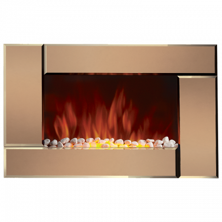 Электрокамин настенный 2 кВт зеркальная панель цвет бронза Electrolux EFP/W-2000S Bronze НС-1233827