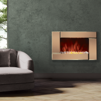 Электрокамин настенный 2 кВт зеркальная панель цвет бронза Electrolux EFP/W-2000S Bronze НС-1233827