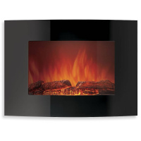 Электрокамин настенный 1.8 кВт панорамная панель цвет черный Electrolux EFP/W-1150URLS НС-1051189