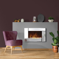 Электрокамин настенный 2 кВт зеркальная панель цвет серебро Electrolux EFP/W-2000S НС-1094761