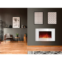 Электрокамин настенный 2 кВт панорамная панель цвет белый Electrolux EFP/W-1200URLS White НС-1248159