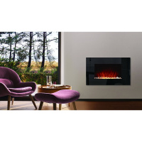 Электрокамин настенный 2 кВт плоская панель цвет черный Electrolux EFP/W-1250ULS НС-1052291