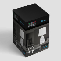 Настольная лампа Bertha 7071-502 1 * Е14 40 Вт керамика белая Rivoli Б0057272