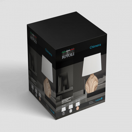 Настольная лампа Chimera 7072-503 1 х Е14 40 Вт керамика светлое дерево Rivoli Б0057275