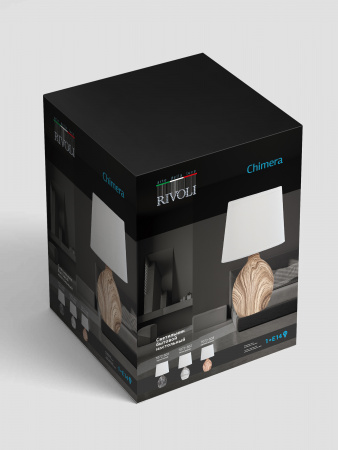 Настольная лампа Chimera 7072-503 1 х Е14 40 Вт керамика светлое дерево Rivoli Б0057275