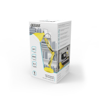 Светильник настольный под лампу E27 х60 Вт 220-240В IP20 300х150 мм Желтый струбцина GTL GAUSS GT0035