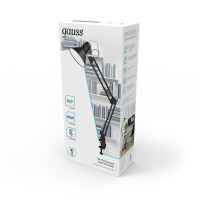 Светильник настольный под лампу E27 х60 Вт 220-240В IP20 480х165 мм Черный струбцина GTL Gauss GAUSS GT0012